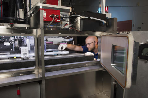 Credit: © Earl Zubkoff With funding from the NIST Metals-Based Additive Manufacturing Grants Program, Georgia Tech Research Corp., the University of Texas at El Paso, Purdue University and Northeastern University will help advance metals-based additive manufacturing by leveraging NIST's expertise in the area. NIST mechanical engineer Brandon Lane studies this layer-by-layer printing process in depth to help manufacturers improve their “recipes” for quality parts and assemblies at NIST's Additive Manufacturing Metrology Testbed.